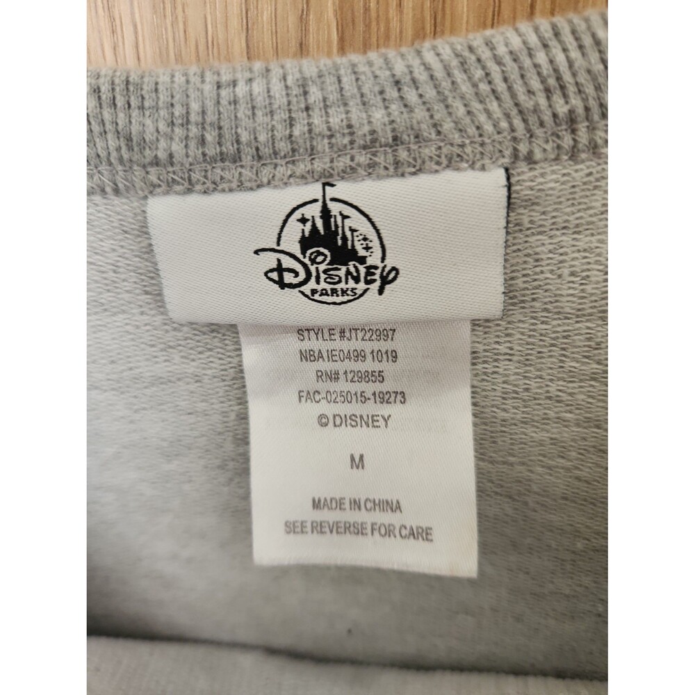 Disney Parks Women's Gray Spirit Jersey Sweatshirt Retro Spellout Size M - Picture 5 of 7